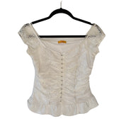 2000s White Lace Top (S)