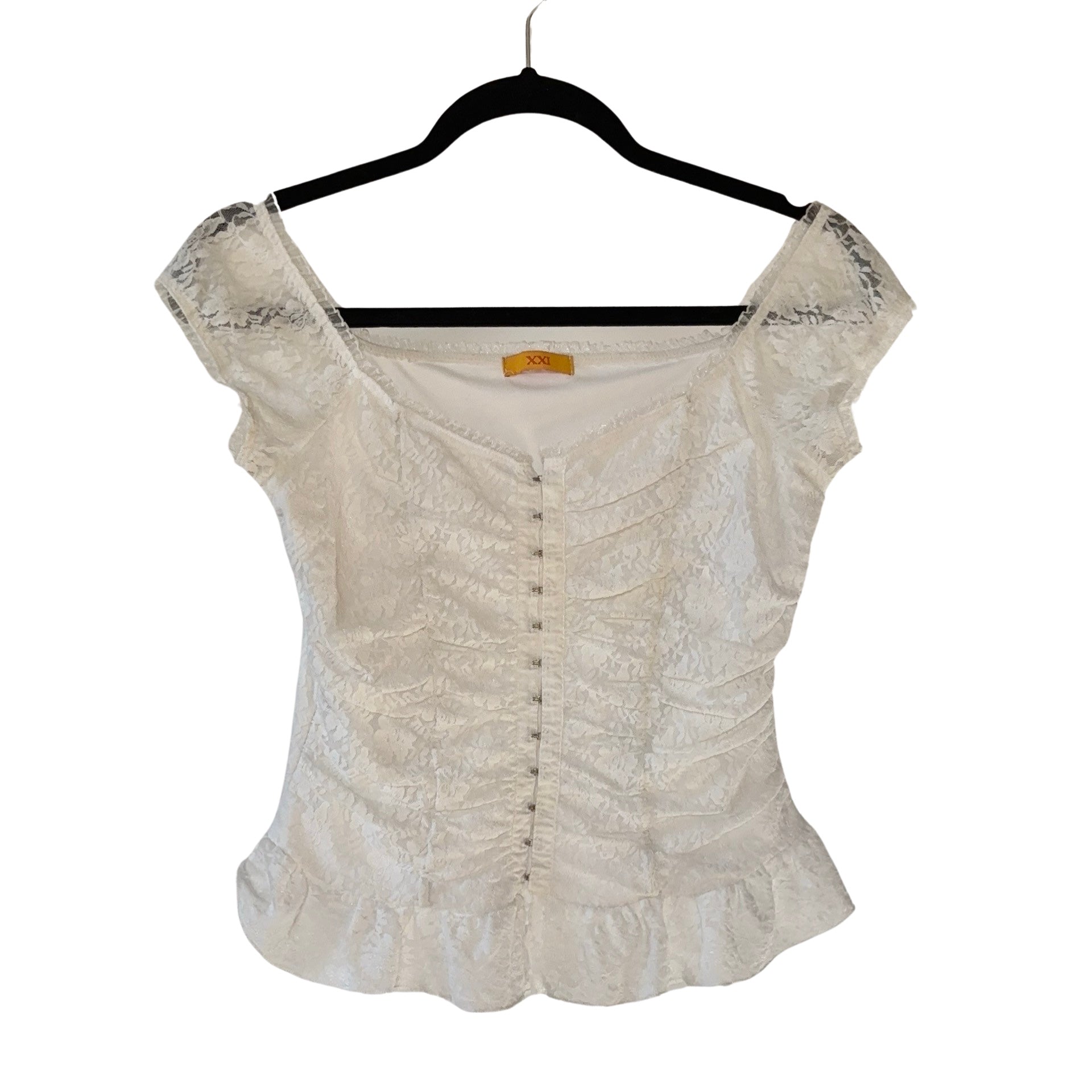 2000s White Lace Top (S)