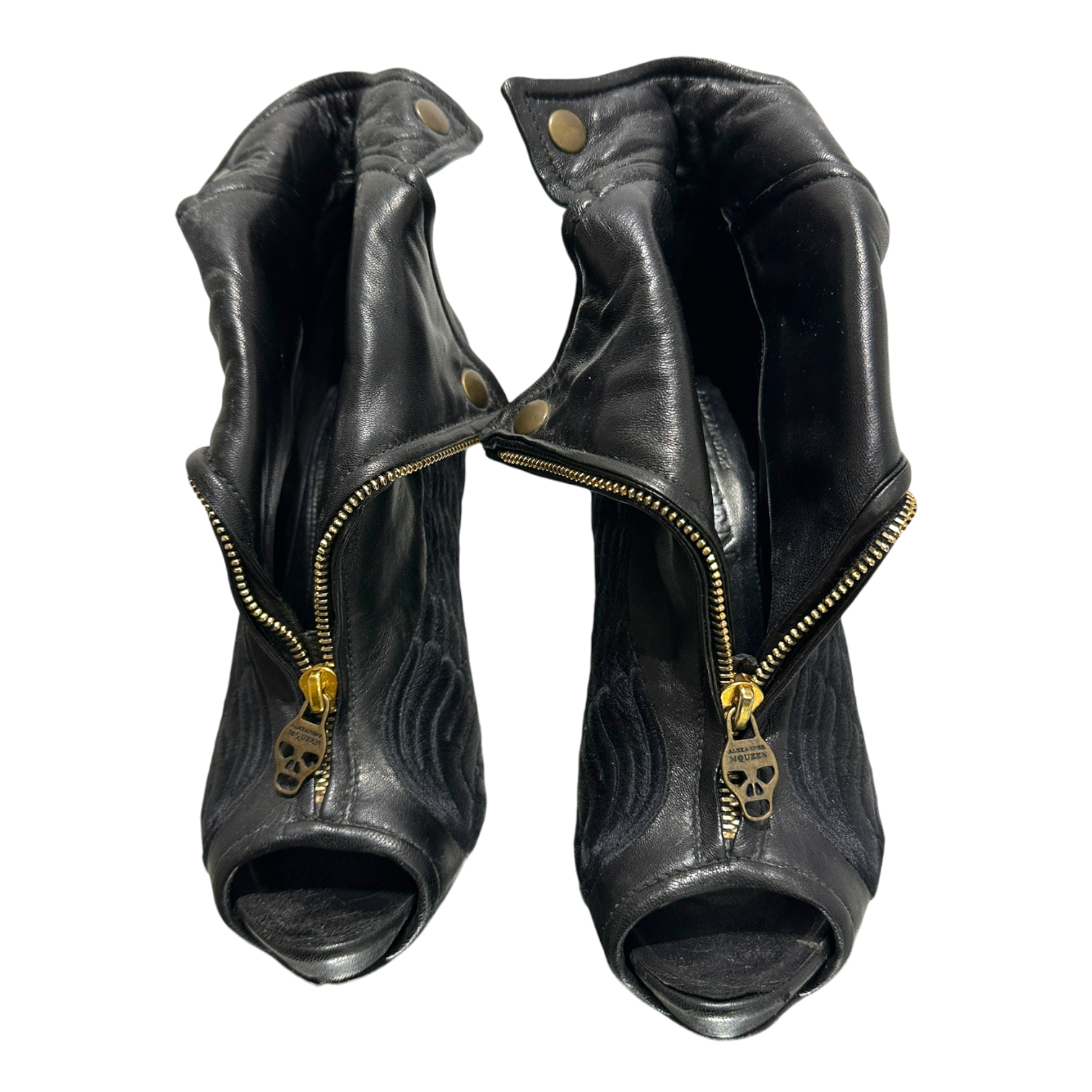 Vintage Alexander McQueen Skull Wing Stiletto Ankle Heels (UK 5 US 7 EU 38)