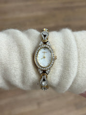 Crystal Stacked Pearl Watch