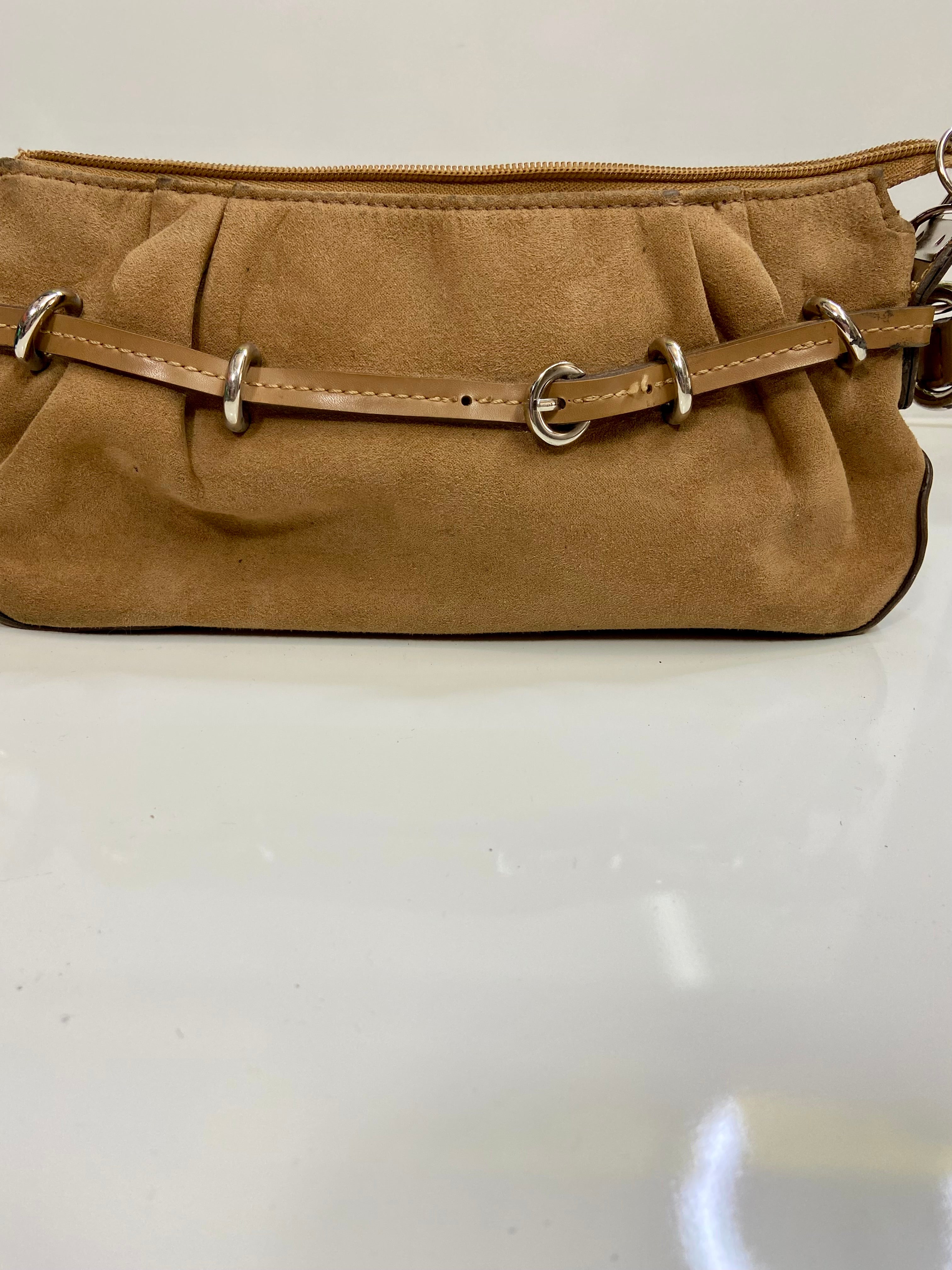 Tan Suede Mondani Purse