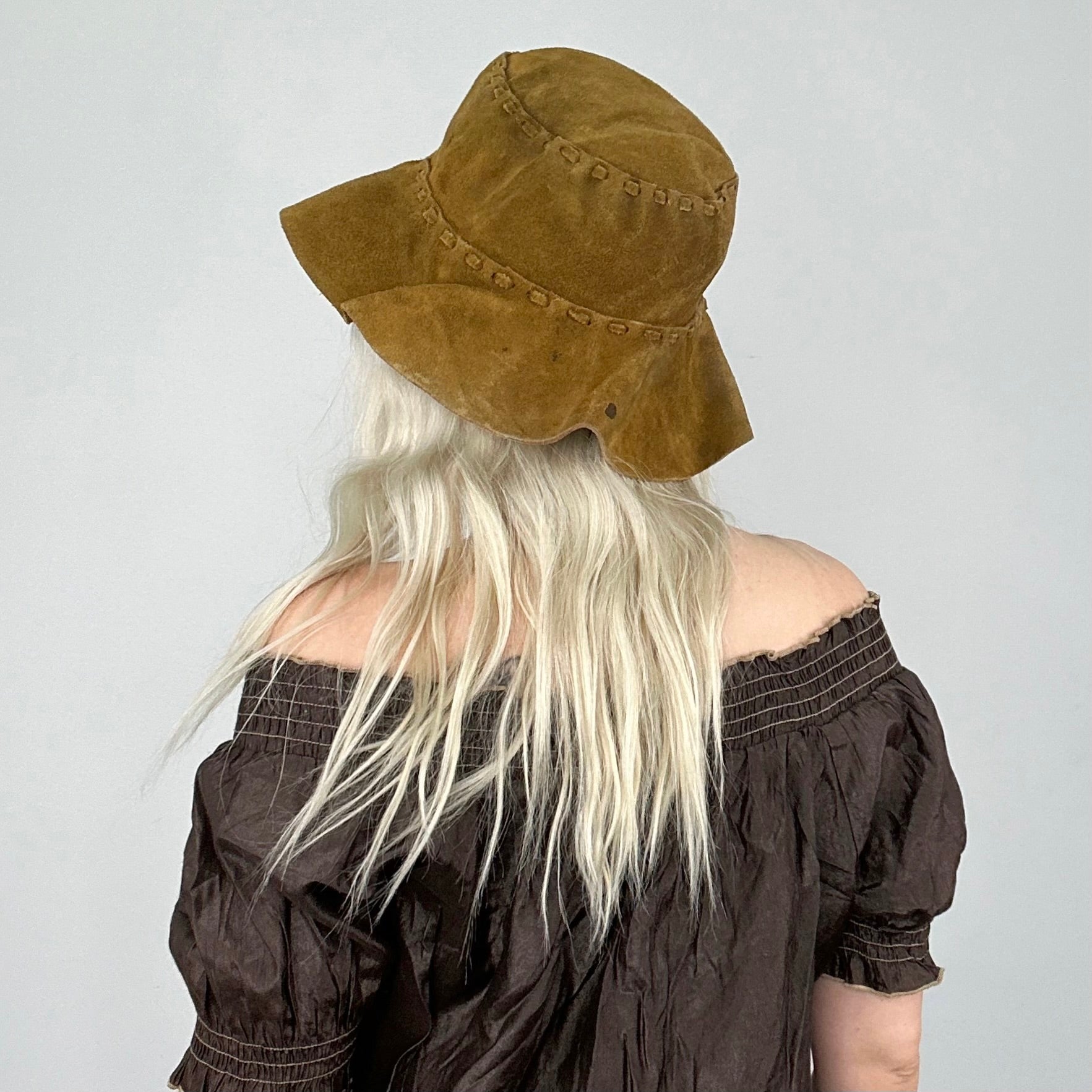 70s Vintage Leather Hat