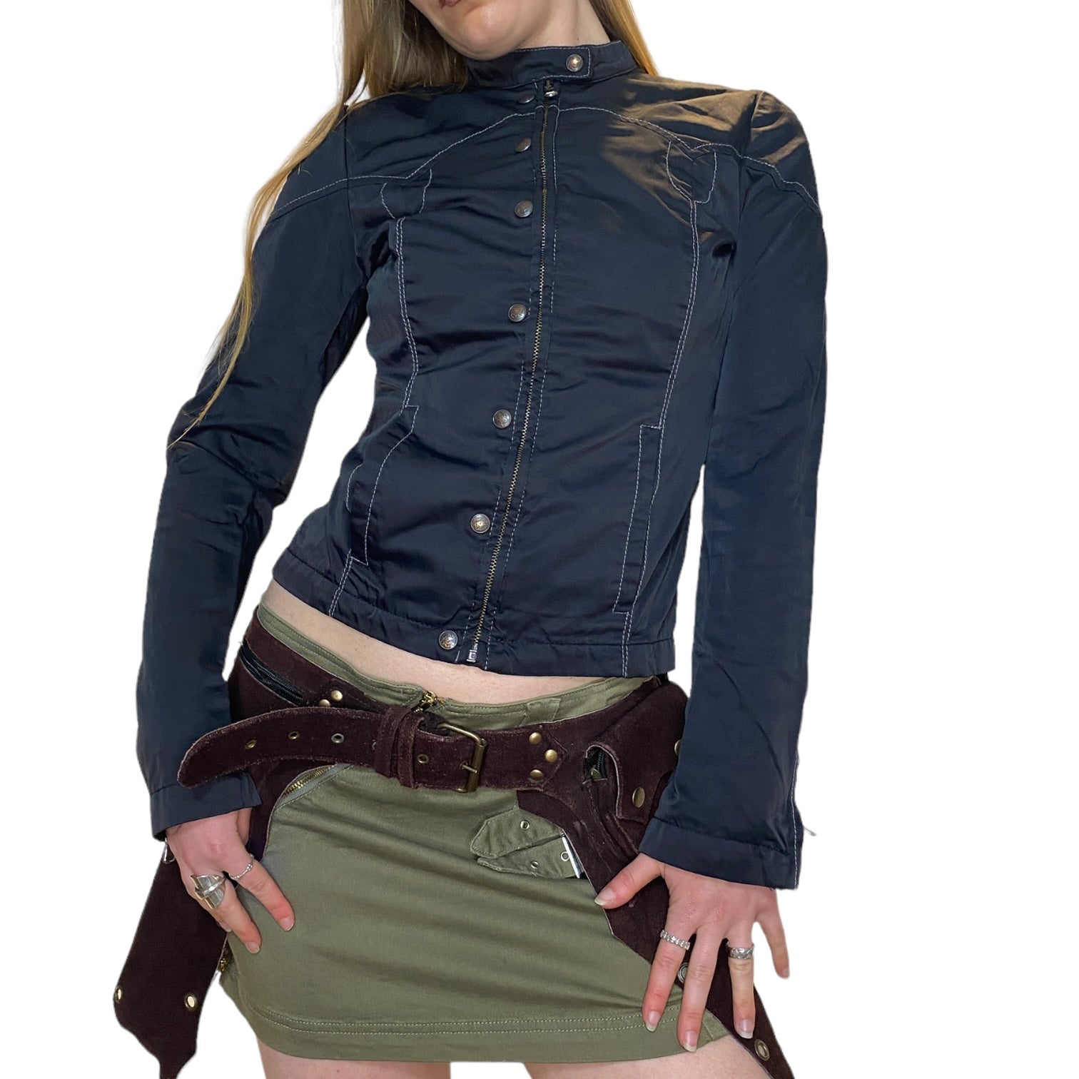 Leather Utility Belt Skirt (S/M-L)