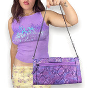 Guess Y2K Lilac Snake Bag
