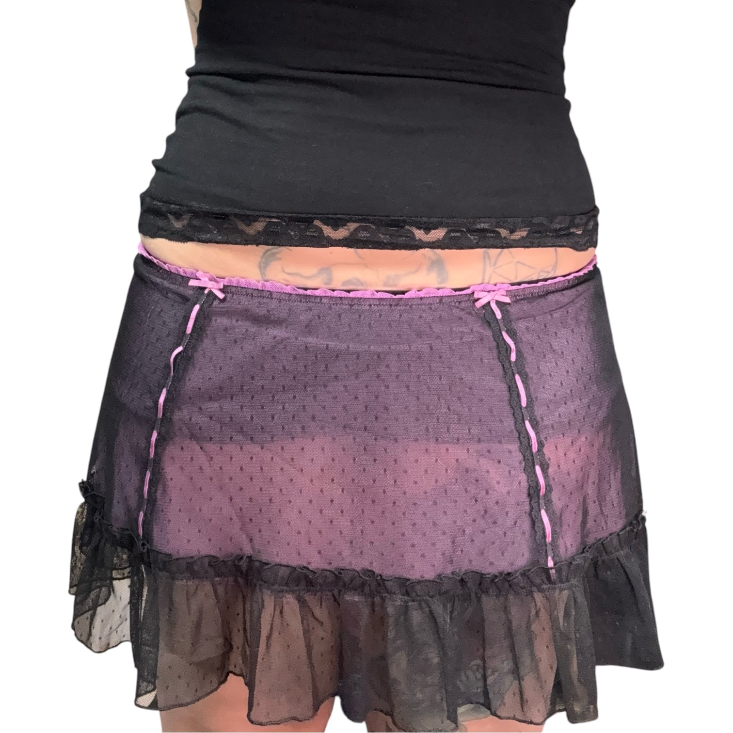 Polka dot mini skirt (2X)