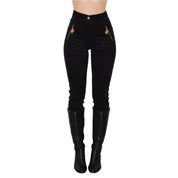 90s MOSCHINO High Waisted Black Pants (S)