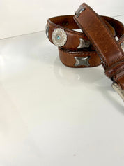 Leather waist belt