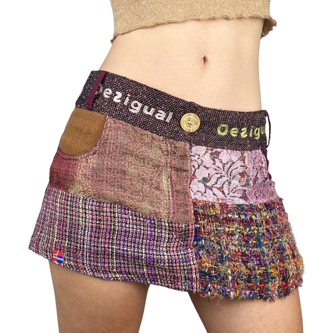 Desigual Patchwork Mini Skirt (M)