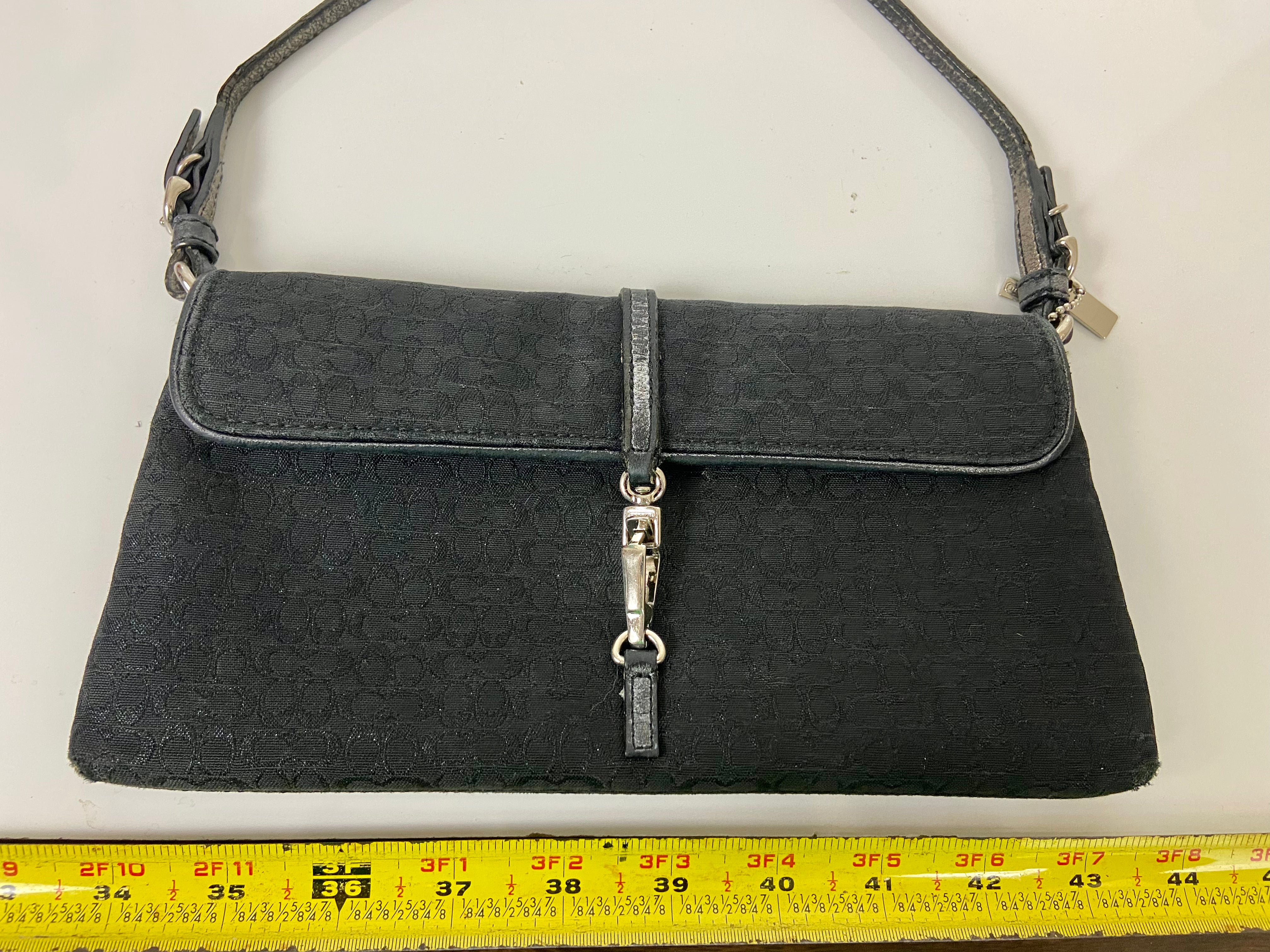 Coach Signature Clip Demi Flap Shoulder Handbag – Holy Thrift Coach Signature Clip Demi Flap Shoulder Handbag – Holy Thrift