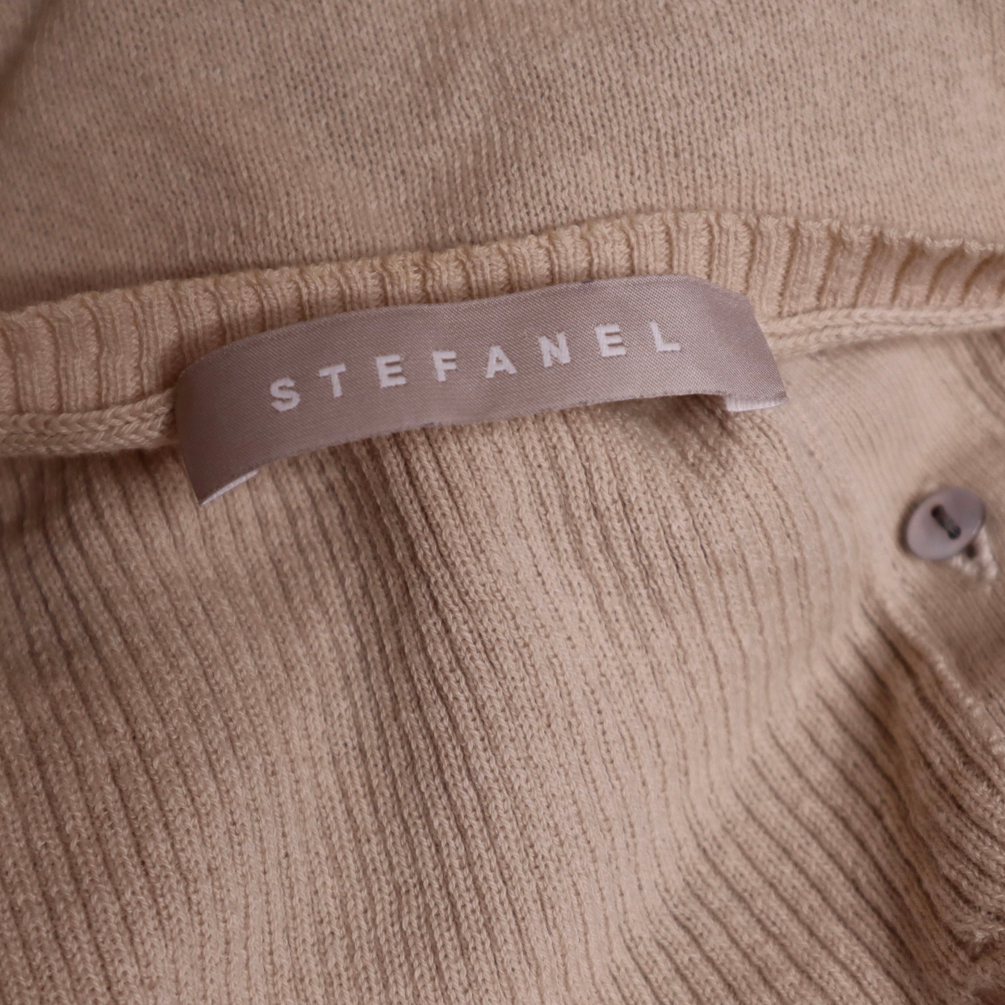 Y2K STEFANEL Beige Button Up Sweater (S)