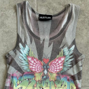 Y2K Hustler AOP ribbed graphic tank (S/M)