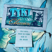 Aqua Tropical Silk Maxi Dress (M)