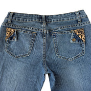 Y2K Cheetah Pocket Jeans (S)