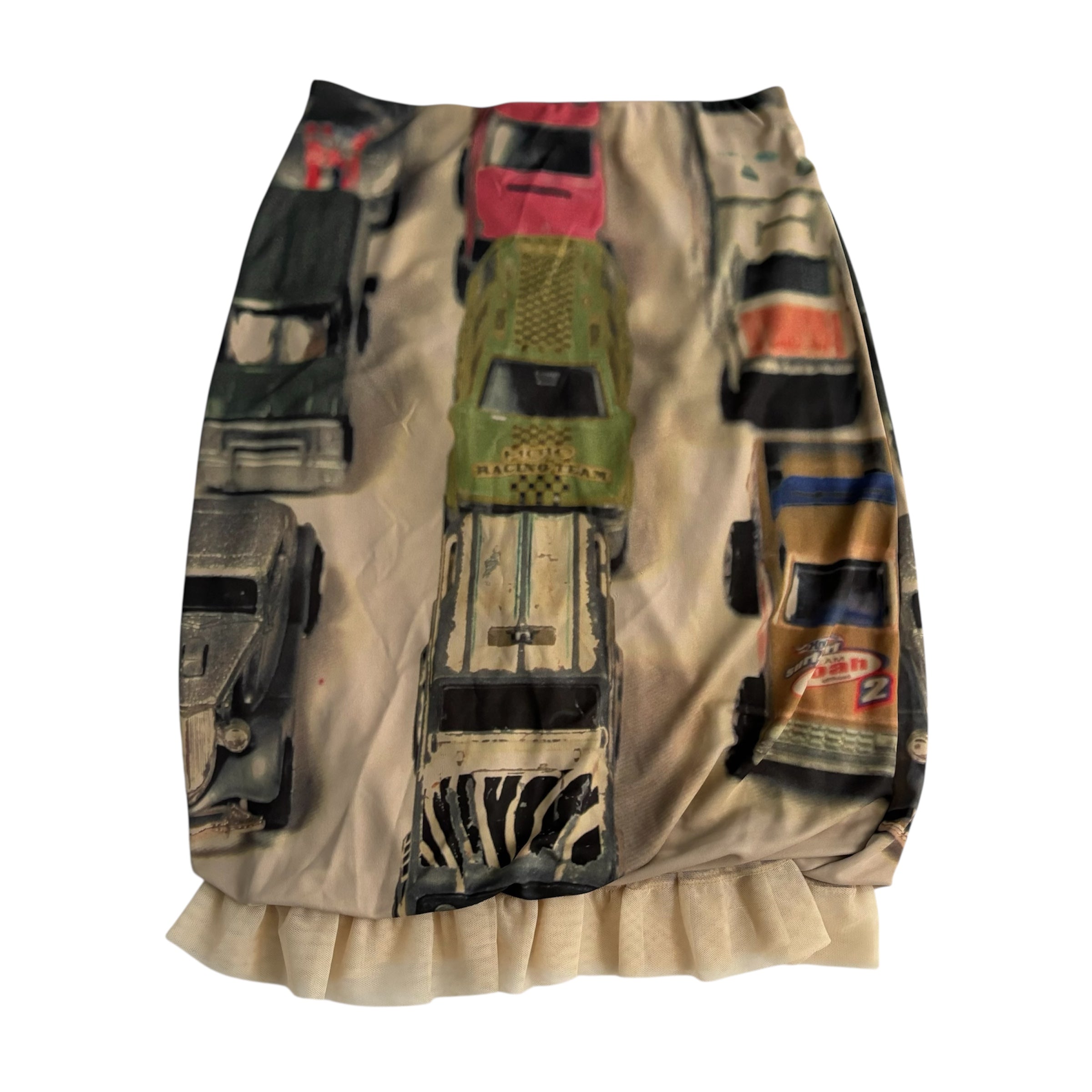 Vintage Italian Car Print Skirt (S)