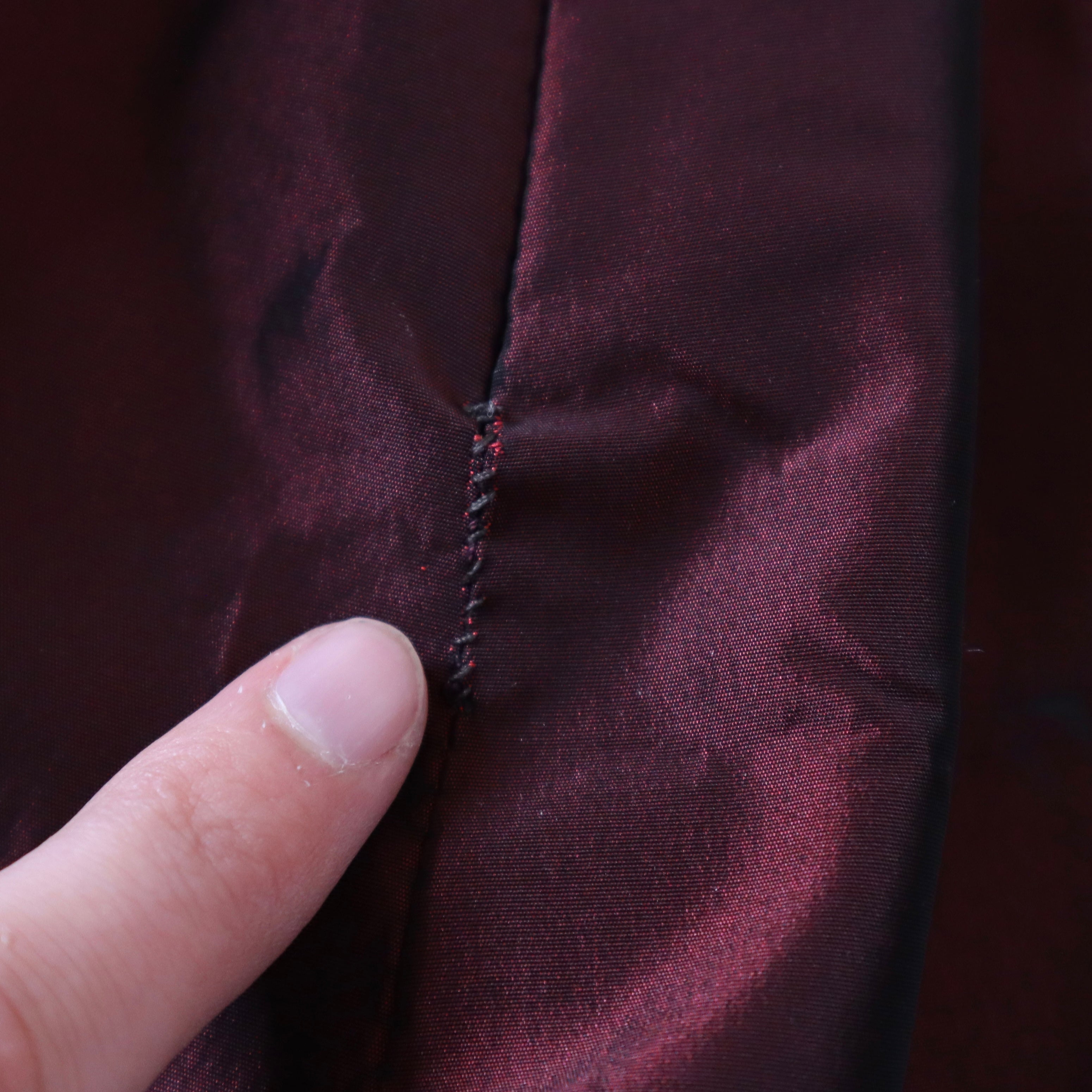 90s Italian Dark Red Maxi Skirt (S)