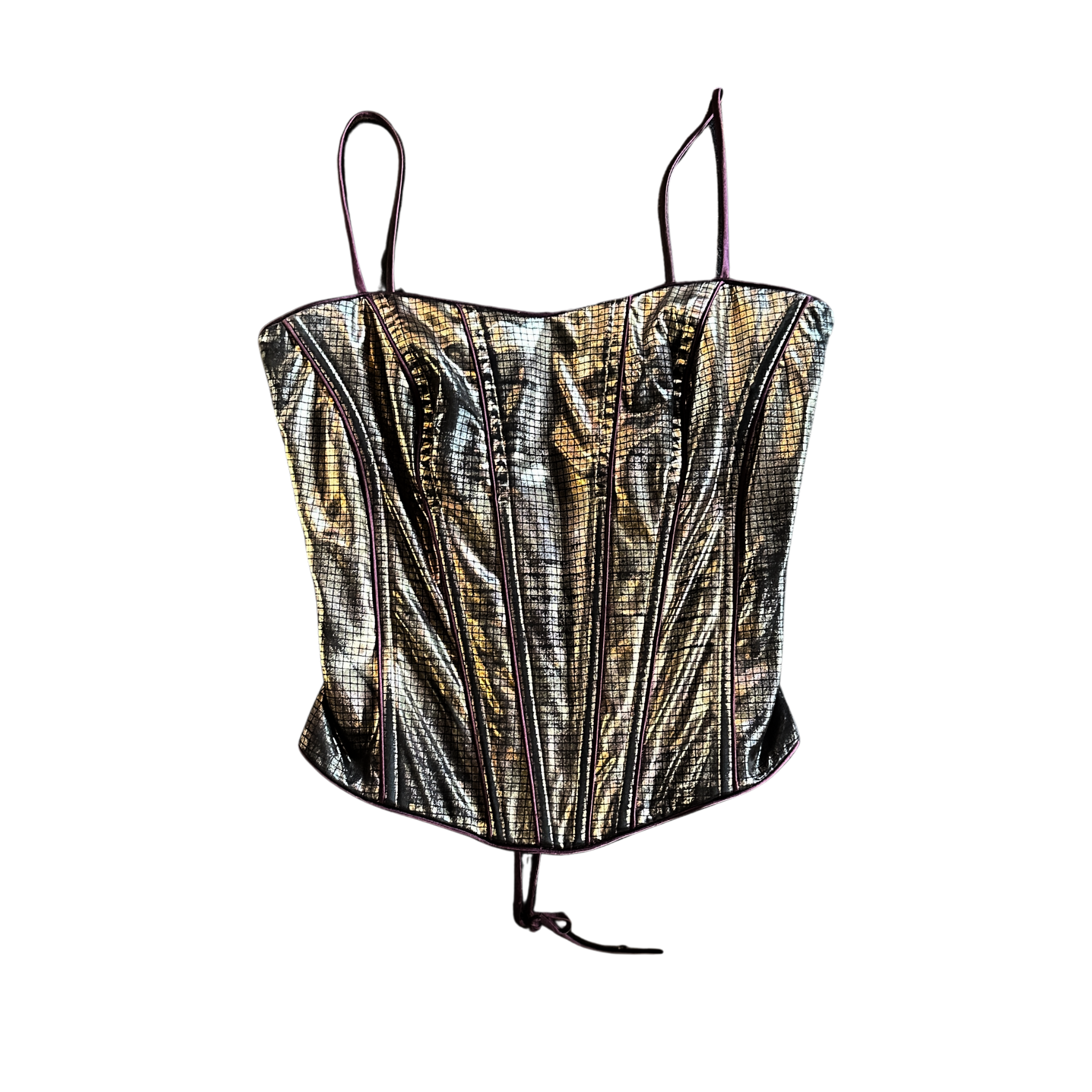 Metallic Gold Corset Top