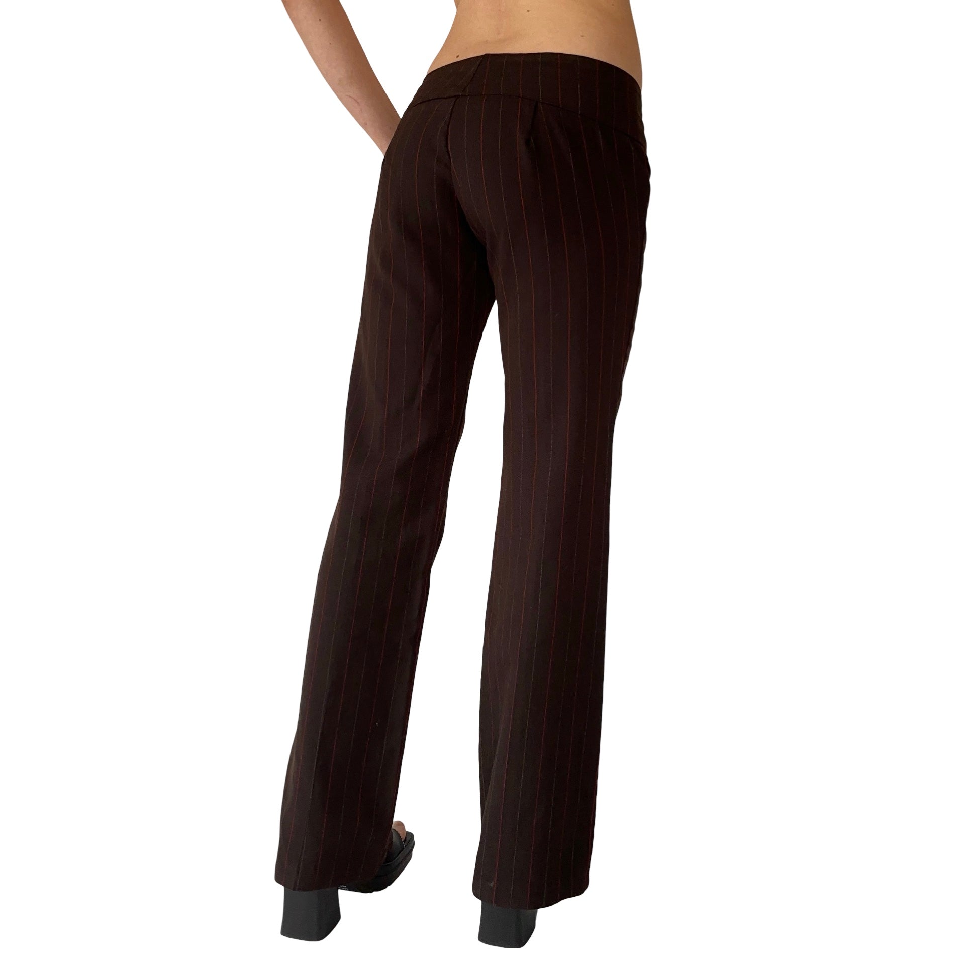 2000s Corpcore Pinstripe Trousers (S)