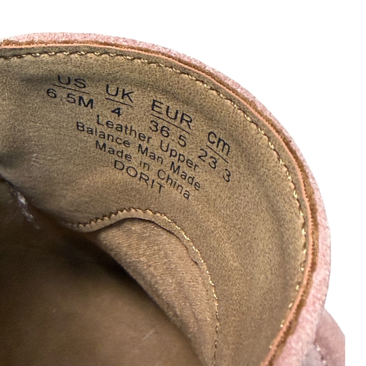 Baby pink Suede platforms (6.5)