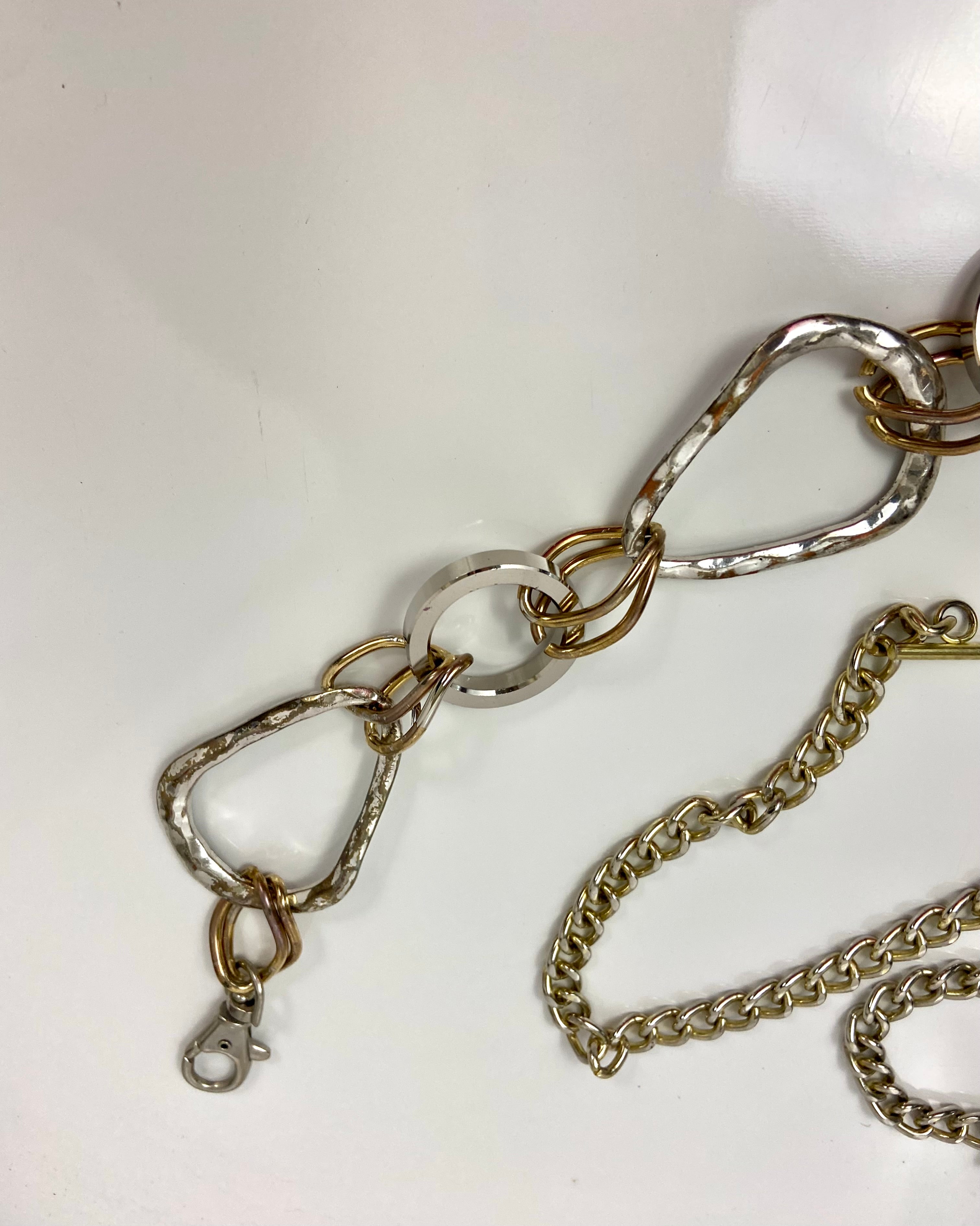 Gold & silver waist chain belt