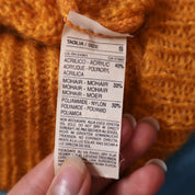 Y2K Orange Mohair Turtleneck Sweater (S/M)