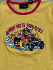 Y2K graphic glitter print baby tee (S/M)