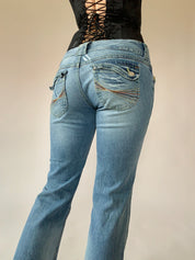 Y2K Low Rise Flare Jeans (S)