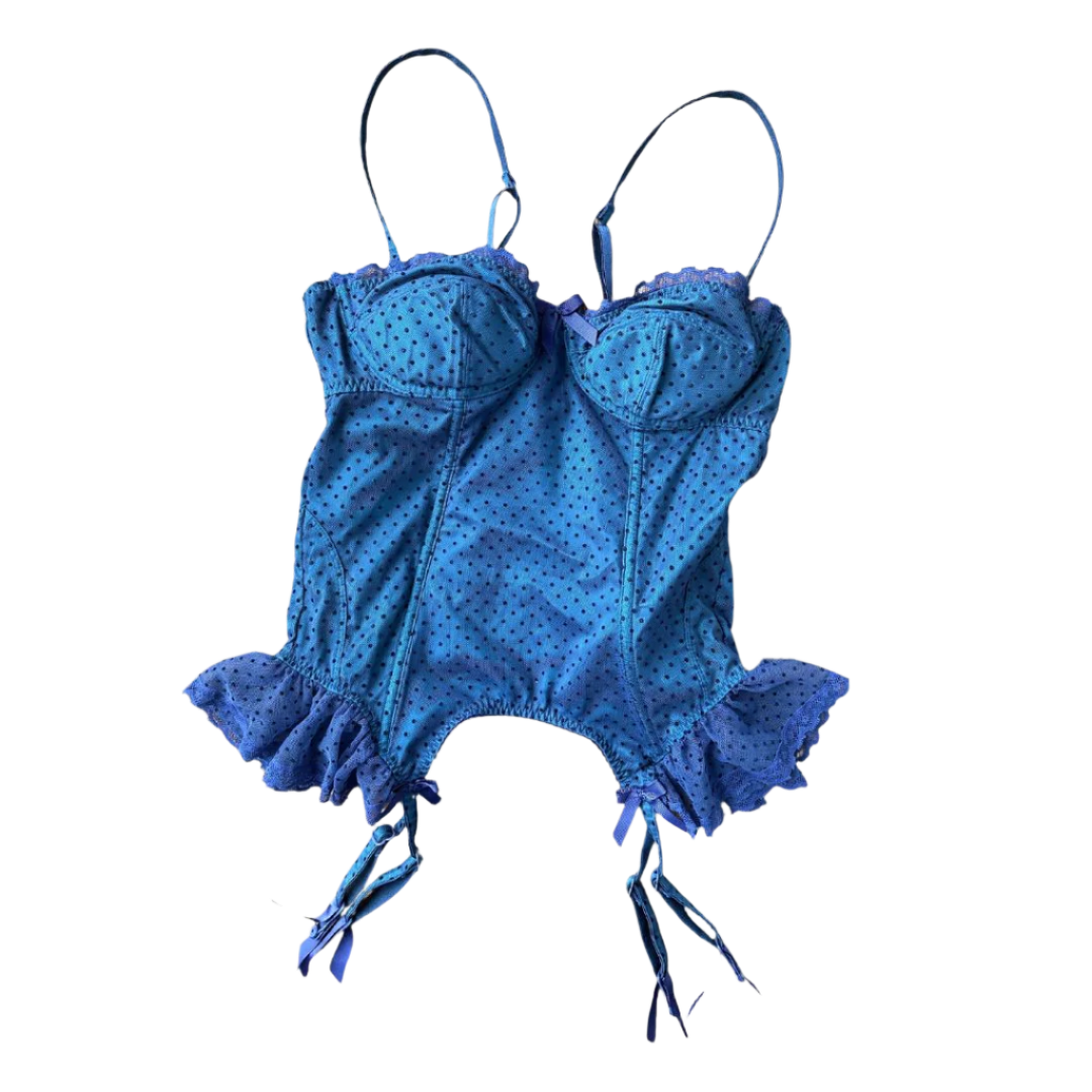 VS Blue Polka Dot Bustier (S)
