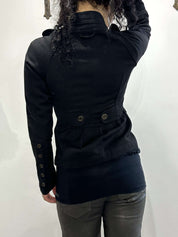 Vintage Armani Black Military Jacket (S)