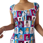 Vintage Comic Print Babydoll Dress (S/M) ⠀