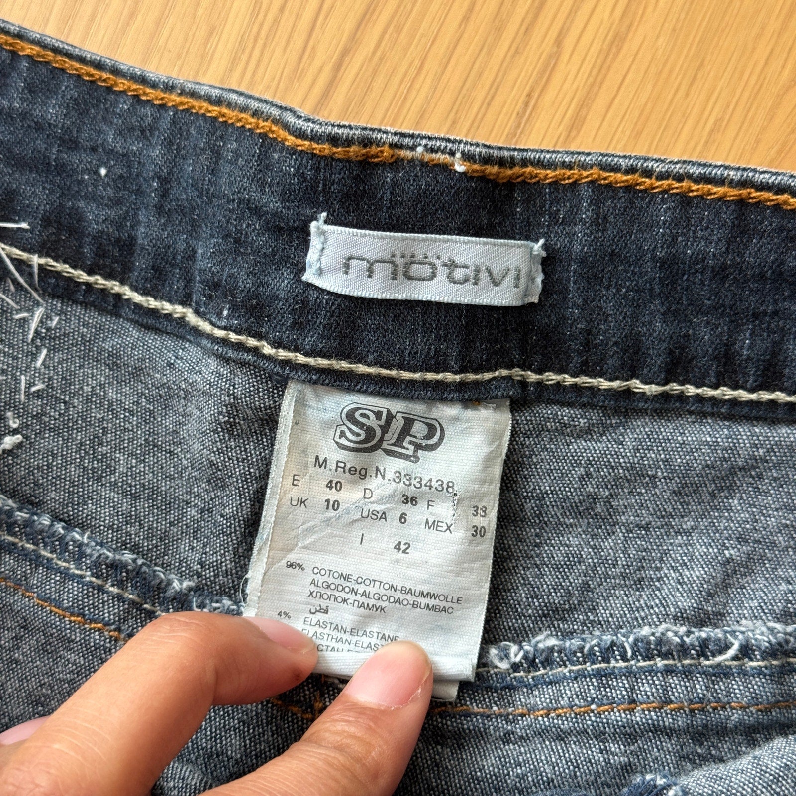 Vintage Italian Embellished Denim Skirt (S)