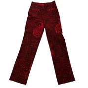 Vintage red cheetah print pants (XS/S)