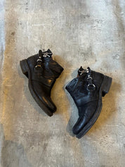 Vintage Airstep AS.98 Moto Biker Black Ankle Boots (US 6-6.5)