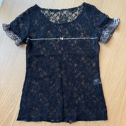 Vintage Embellished Lace Blouse (S/M)