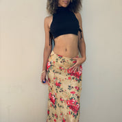 00s Floral Mesh Maxi Skirt (XS/M)