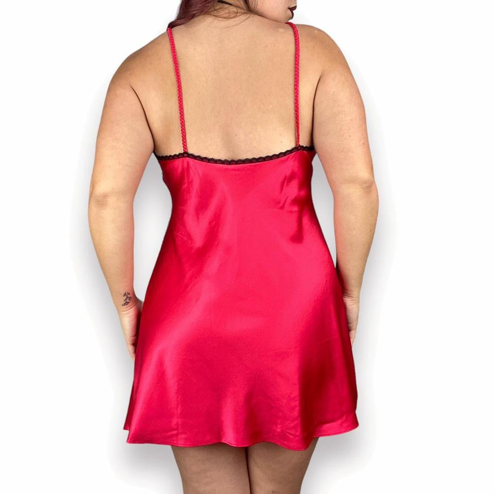Vintage VS Crimson Slip Dress (M)