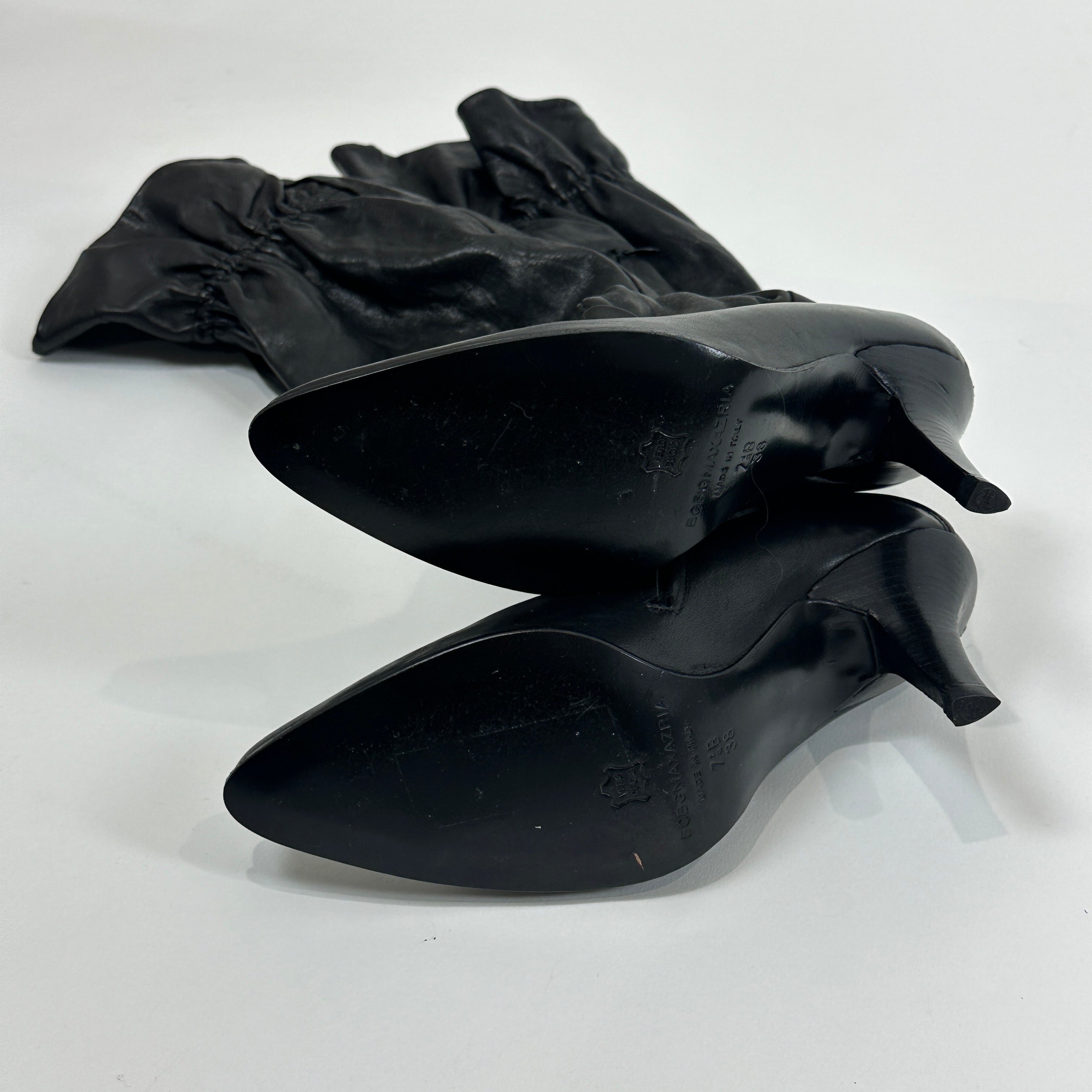 Black Leather Boots (7.5)