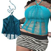 Y2K crochet halter top (S/M)