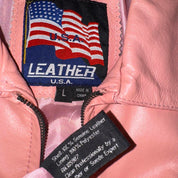 90s Blush Leather Jacket (L)