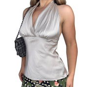 Express Champagne Silk Tank Top (S)