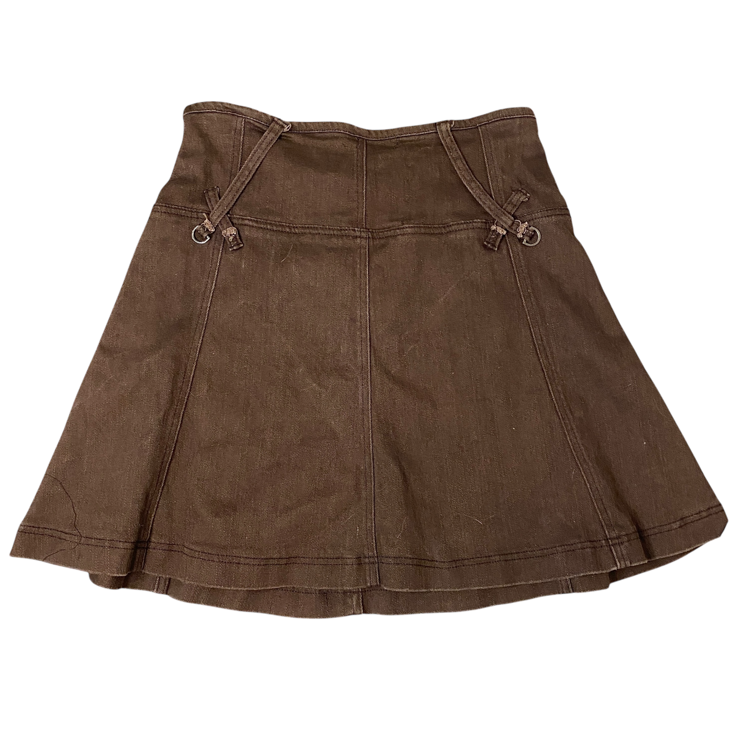 Vintage French Brown Midi Skirt (S/M)