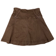 Vintage French Brown Midi Skirt (S/M)