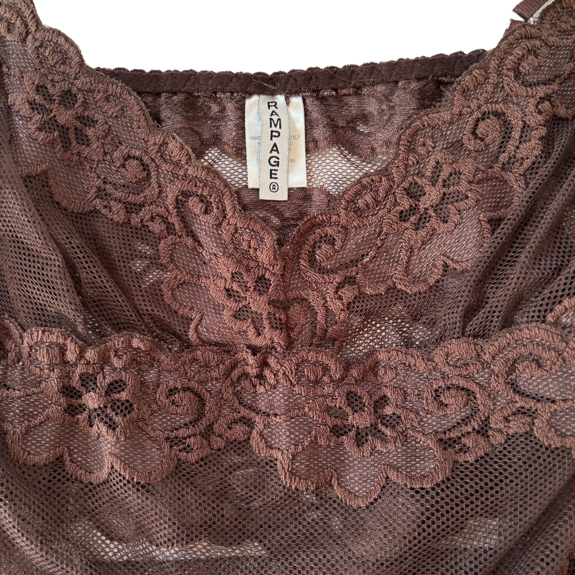 2000s Chocolate Lace Slip (S)