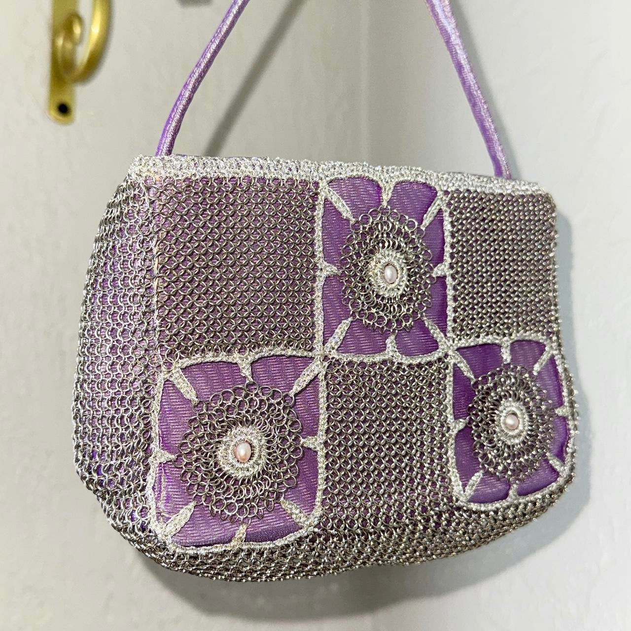 Vintage Lilac Chainmail Mini Bag