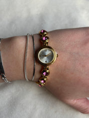 Pretty in Pink Gem Watch