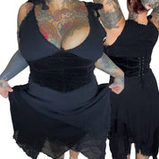 Lip Service Hanky Hem Layered gothic dress (XL)
