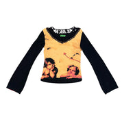 Vintage Angel & Devil Graphic Top (M)
