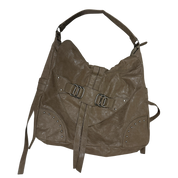 Vintage Religion Skull Embossed Slouch Hobo Boho Bag
