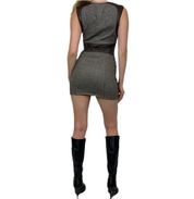 Bebe Wool Corseted Café Mini Dress (S/M)