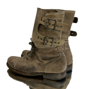 Vintage Suede AllSaints Leather Buckle Ankle Boots (UK 5 EU 38 US 7)