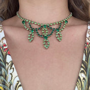 1950s Green Crystal Necklace